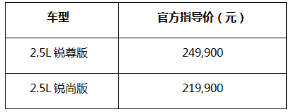 雪佛兰新一代旗舰轿车迈锐宝XL 2.5L全面到店 