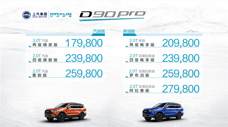 专业级SUV标杆上市！上汽MAXUS D90 Pro售价17.98-27.98万