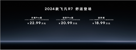 智能舒适大展身手 2024款飞凡R7和飞凡F7都市版联袂上市