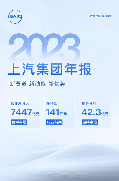 新赛道 新动能 新优势 上汽发布2023年年报